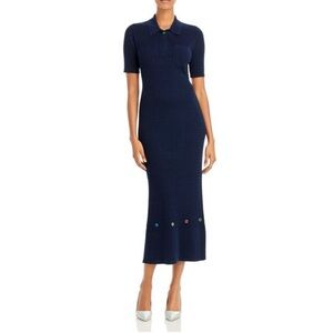 Staud Cecily Dress Navy Blue